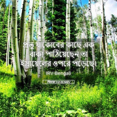 Picture 05 - যিচয়া 9:8 BENIRV - প্রভু যাকোবের - Bible Verse Picture