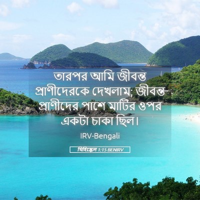 Picture 05 - যিহিষ্কেল 1:15 BENIRV - তারপর আমি জীবন্ত - Bible Verse Picture