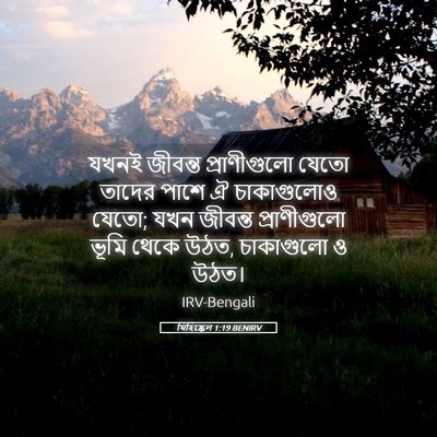 Picture 05 - যিহিষ্কেল 1:19 BENIRV - যখনই জীবন্ত - Bible Verse Picture