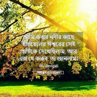 Picture 05 - যিহিষ্কেল 10:20 BENIRV - আমি কবার নদীর কাছে - Bible Verse Picture