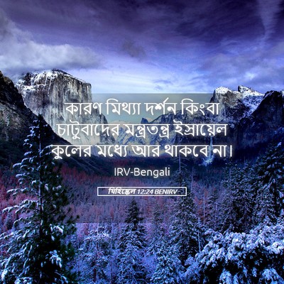 Picture 05 - যিহিষ্কেল 12:24 BENIRV - কারণ মিথ্যা দর্শন - Bible Verse Picture