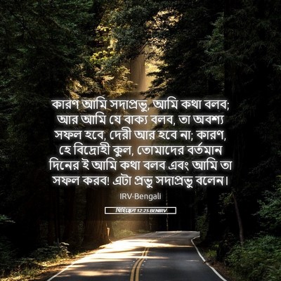 Picture 05 - যিহিষ্কেল 12:25 BENIRV - কারণ আমি সদাপ্রভু, - Bible Verse Picture
