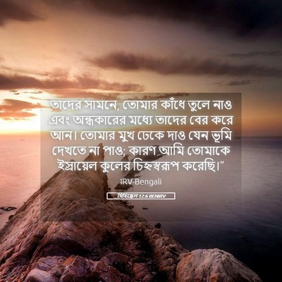 Picture 05 - যিহিষ্কেল 12:6 BENIRV - তাদের সামনে, তোমার - Bible Verse Picture