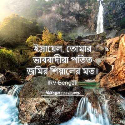 Picture 05 - যিহিষ্কেল 13:4 BENIRV - ইস্রায়েল, তোমার - Bible Verse Picture
