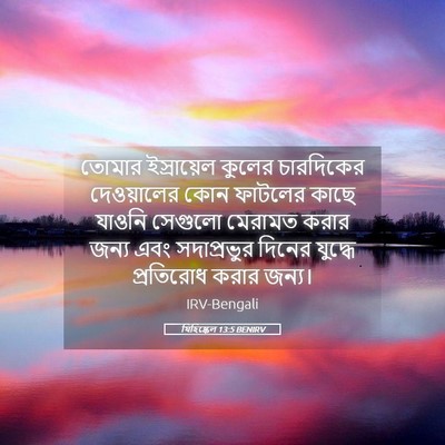 Picture 05 - যিহিষ্কেল 13:5 BENIRV - তোমার ইস্রায়েল - Bible Verse Picture