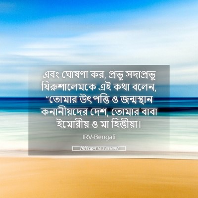 Picture 05 - যিহিষ্কেল 16:3 BENIRV - এবং ঘোষণা কর, প্রভু - Bible Verse Picture