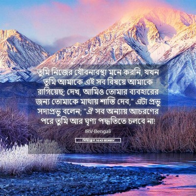 Picture 05 - যিহিষ্কেল 16:43 BENIRV - তুমি নিজের - Bible Verse Picture