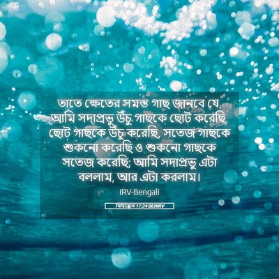 Picture 05 - যিহিষ্কেল 17:24 BENIRV - তাতে ক্ষেতের - Bible Verse Picture