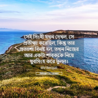 Picture 05 - যিহিষ্কেল 19:5 BENIRV - সেই সিংহী যখন দেখল, - Bible Verse Picture