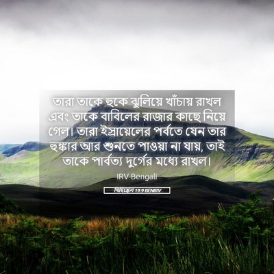 Picture 05 - যিহিষ্কেল 19:9 BENIRV - তারা তাকে হুকে - Bible Verse Picture