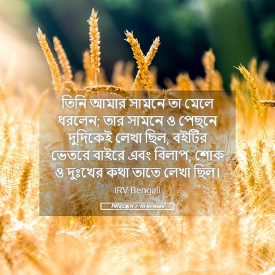 Picture 05 - যিহিষ্কেল 2:10 BENIRV - তিনি আমার সামনে তা - Bible Verse Picture