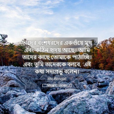 Picture 05 - যিহিষ্কেল 2:4 BENIRV - তাদের বংশধরদের - Bible Verse Picture