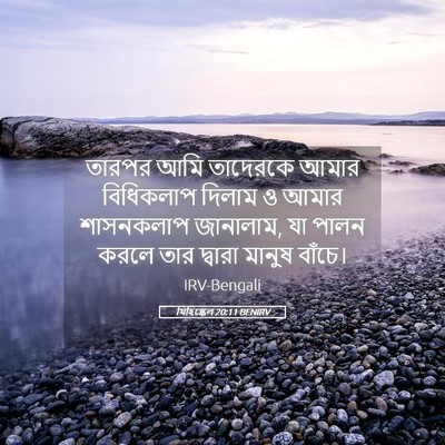 Picture 05 - যিহিষ্কেল 20:11 BENIRV - তারপর আমি তাদেরকে - Bible Verse Picture