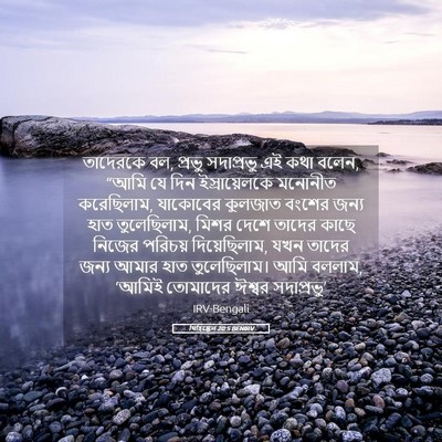 Picture 05 - যিহিষ্কেল 20:5 BENIRV - তাদেরকে বল, প্রভু - Bible Verse Picture