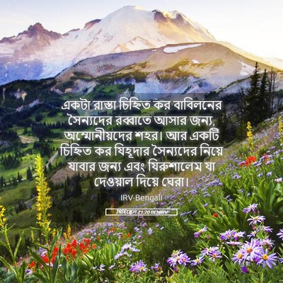 Picture 05 - যিহিষ্কেল 21:20 BENIRV - একটা রাস্তা - Bible Verse Picture