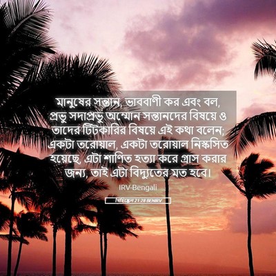 Picture 05 - যিহিষ্কেল 21:28 BENIRV - মানুষের সন্তান, - Bible Verse Picture