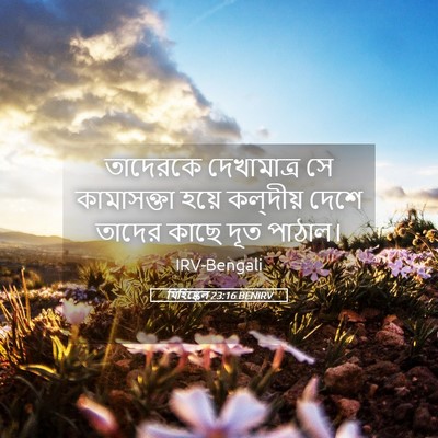 Picture 05 - যিহিষ্কেল 23:16 BENIRV - তাদেরকে দেখামাত্র - Bible Verse Picture