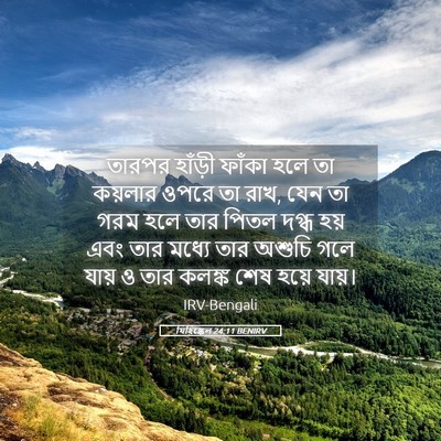 Picture 05 - যিহিষ্কেল 24:11 BENIRV - তারপর হাঁড়ী - Bible Verse Picture