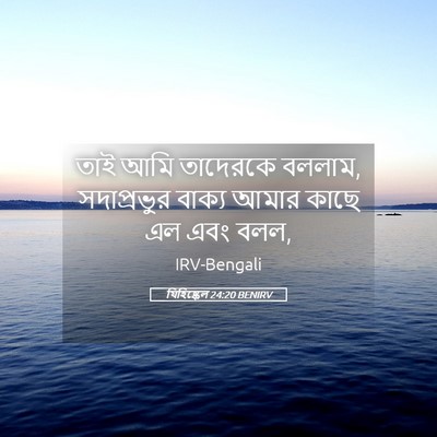 Picture 05 - যিহিষ্কেল 24:20 BENIRV - তাই আমি তাদেরকে - Bible Verse Picture