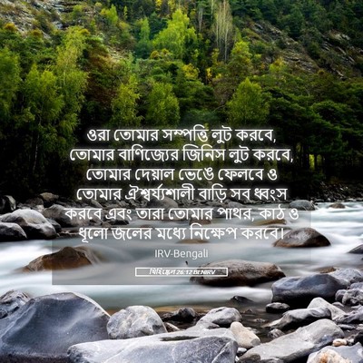 Picture 05 - যিহিষ্কেল 26:12 BENIRV - ওরা তোমার - Bible Verse Picture