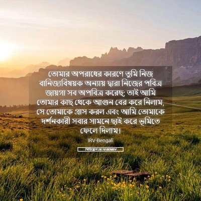Picture 05 - যিহিষ্কেল 28:18 BENIRV - তোমার অপরাধের - Bible Verse Picture