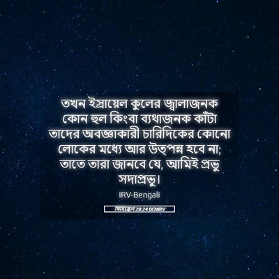 Picture 05 - যিহিষ্কেল 28:24 BENIRV - তখন ইস্রায়েল - Bible Verse Picture