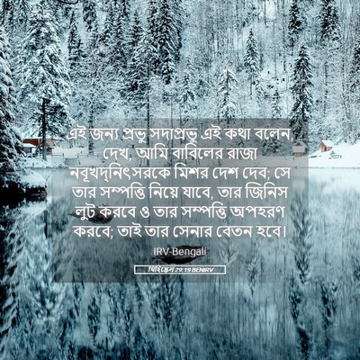 Picture 05 - যিহিষ্কেল 29:19 BENIRV - এই জন্য প্রভু - Bible Verse Picture
