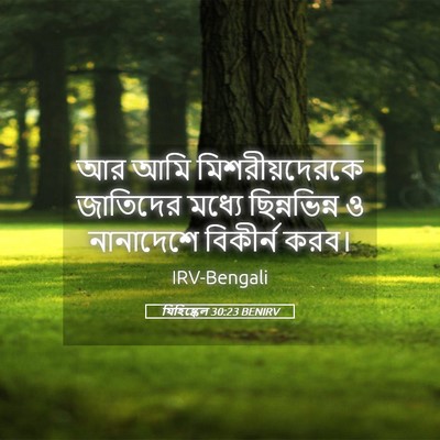 Picture 05 - যিহিষ্কেল 30:23 BENIRV - আর আমি - Bible Verse Picture