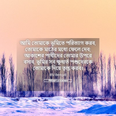 Picture 05 - যিহিষ্কেল 32:4 BENIRV - আমি তোমাকে ভূমিতে - Bible Verse Picture