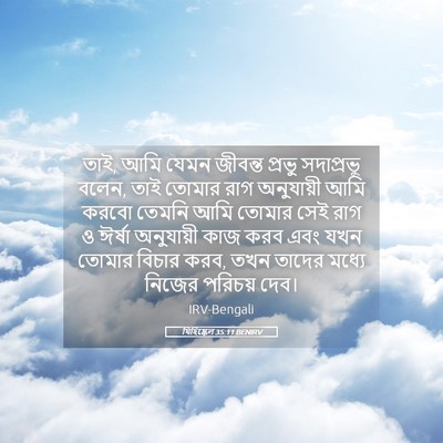 Picture 05 - যিহিষ্কেল 35:11 BENIRV - তাই, আমি যেমন - Bible Verse Picture