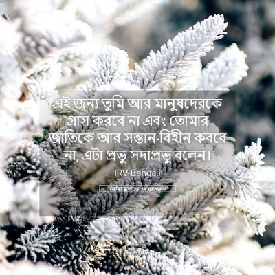 Picture 05 - যিহিষ্কেল 36:14 BENIRV - এই জন্য তুমি আর - Bible Verse Picture