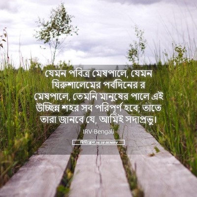Picture 05 - যিহিষ্কেল 36:38 BENIRV - যেমন পবিত্র - Bible Verse Picture