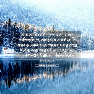 Picture 05 - যিহিষ্কেল 37:22 BENIRV - আর আমি সেই দেশে, - Bible Verse Picture
