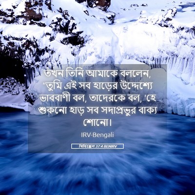 Picture 05 - যিহিষ্কেল 37:4 BENIRV - তখন তিনি আমাকে - Bible Verse Picture