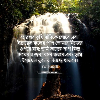 Picture 05 - যিহিষ্কেল 4:4 BENIRV - তারপর তুমি - Bible Verse Picture