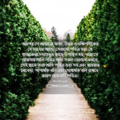 Picture 05 - যিহিষ্কেল 42:13 BENIRV - তারপর সে আমাকে বলল, - Bible Verse Picture