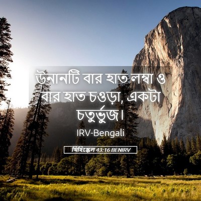 Picture 05 - যিহিষ্কেল 43:16 BENIRV - উনানটি বার হাত - Bible Verse Picture