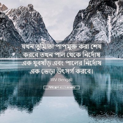 Picture 05 - যিহিষ্কেল 43:23 BENIRV - যখন তুমি তা - Bible Verse Picture