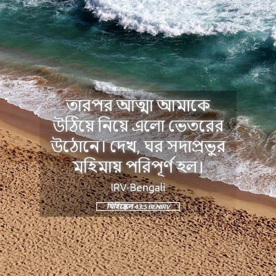 Picture 05 - যিহিষ্কেল 43:5 BENIRV - তারপর আত্মা আমাকে - Bible Verse Picture