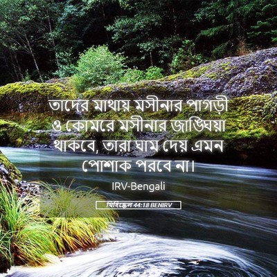 Picture 05 - যিহিষ্কেল 44:18 BENIRV - তাদের মাথায় - Bible Verse Picture