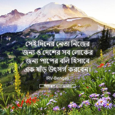 Picture 05 - যিহিষ্কেল 45:22 BENIRV - সেই দিনের নেতা - Bible Verse Picture