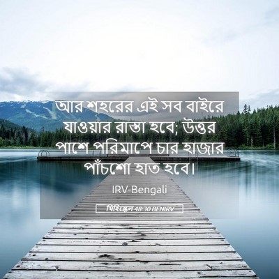 Picture 05 - যিহিষ্কেল 48:30 BENIRV - আর শহরের এই সব - Bible Verse Picture