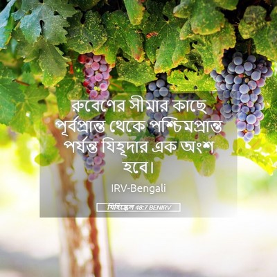 Picture 05 - যিহিষ্কেল 48:7 BENIRV - রুবেণের সীমার - Bible Verse Picture