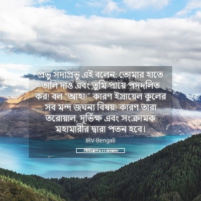 Picture 05 - যিহিষ্কেল 6:11 BENIRV - প্রভু সদাপ্রভু এই - Bible Verse Picture