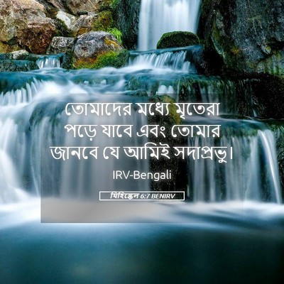 Picture 05 - যিহিষ্কেল 6:7 BENIRV - তোমাদের মধ্যে - Bible Verse Picture