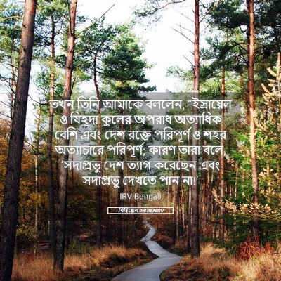 Picture 05 - যিহিষ্কেল 9:9 BENIRV - তখন তিনি আমাকে - Bible Verse Picture