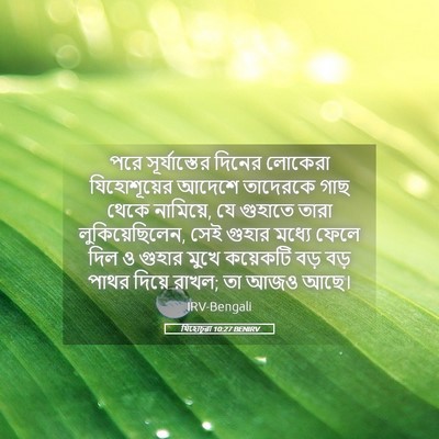 Picture 05 - যিহোচূৱা 10:27 BENIRV - পরে সূর্যাস্তের - Bible Verse Picture
