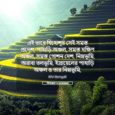 Picture 05 - যিহোচূৱা 11:16 BENIRV - এই ভাবে যিহোশূয় - Bible Verse Picture
