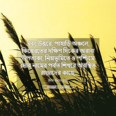 Picture 05 - যিহোচূৱা 11:2 BENIRV - এবং উত্তরে, - Bible Verse Picture