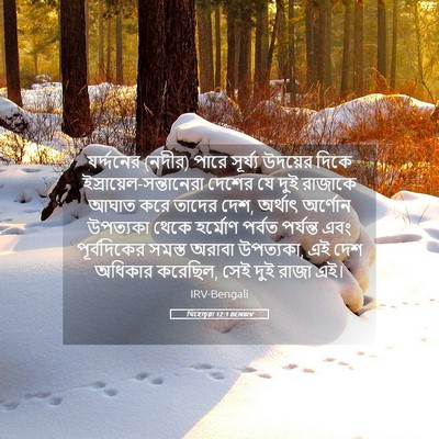 Picture 05 - যিহোচূৱা 12:1 BENIRV - যর্দ্দনের (নদীর) - Bible Verse Picture